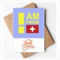 thumbnail image 1 of I Am From Switzerland Art Deco Fashion Thank You Cards Envelopes Blank Note, 1 of 3