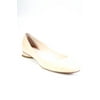 Pre-owned|Kate Spade New York Womens Patent Leather Flats Beige Size 7.5 Medium