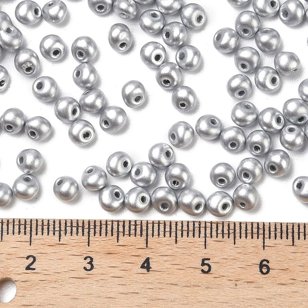 1pound 6/0 Glass Seed Beads Opaque Colours Luster Teardrop Silver 4~5x4~4.5x3~4mm Hole: 0.8~0.9mm about 5625pcs/pound