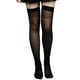 thumbnail image 1 of INSPIRE CHIC Medias Negras Transparentes y Elásticas hasta el Muslo para Mujer, 1 of 1