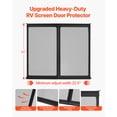 thumbnail image 2 of VEVOR RV Screen Door Protector, 22.5 x 20 inch Door Grille, Easy to Install and Disassemble, Reinforced Breathable Protective Mesh, Aluminum Alloy Camper RV Entry Protector for Pet Protection, Black, 2 of 9