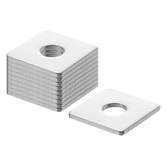 30Pcs 1" Square Plate Washer for 5/16" Bolt, 304 Stainless Steel Flat Bearing Plate (0.08" Thick)