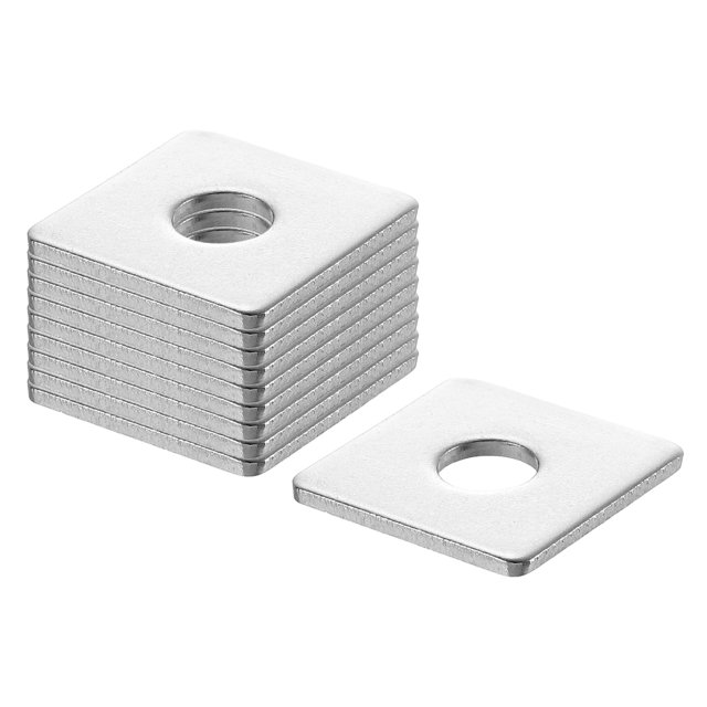 30Pcs 1" Placa de arandela cuadrada para tornillo de 5/16", Placa de soporte plana de acero inoxidable 304 (0.08" de grosor)