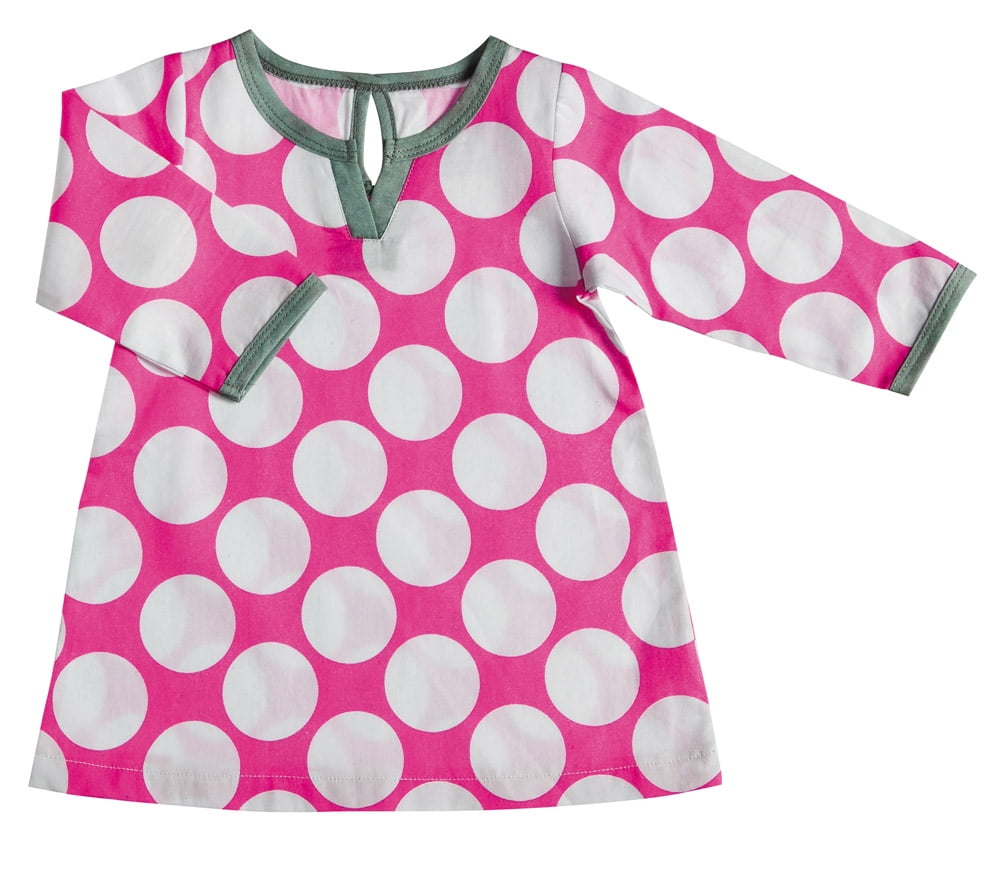 Blossom and Buds Polka Dot Baby Beach CoverUp, 612 Months
