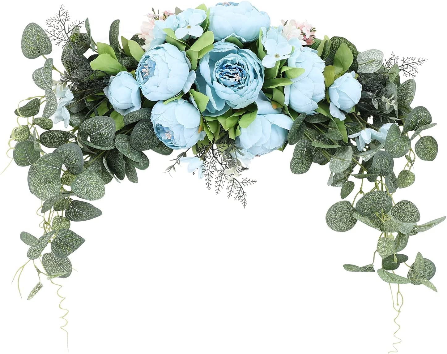 HAOSHICS Artificial Floral Peony Swag Fake Silk Flowers Swag Colorful