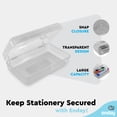 thumbnail image 3 of Enday Glitter Pencil Case Box for Kids with Snap Closure Lid School Supplies Storage Gray Small, 3 of 7