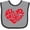 Heather and Black, variant on Inktastic All You Need is Love Red Heart Shape Boys or Girls Baby Bib