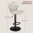 thumbnail image 3 of LAZY BUDDY Bar Stools Set of 4, PU Leather Adjustable Swivel Barstools, Counter Height Bar Chairs for Kitchen, Dining Room, 3 of 10