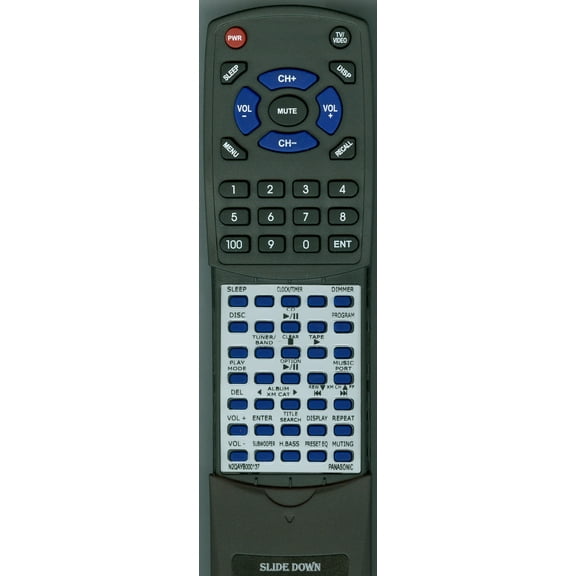 Replacement Remote for PANASONIC RTN2QAYB000137, N2QAYB000137, SCAK750, SAAK750P