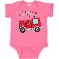 thumbnail image 3 of Inktastic Valentine Fire Truck with Hearts Boys or Girls Baby Bodysuit, 3 of 5