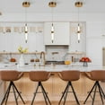 thumbnail image 2 of LNC Modern Gold LED Pendant Light with Double Clear Textured Shades, Dimmable Hanging Fixture, 2 of 9