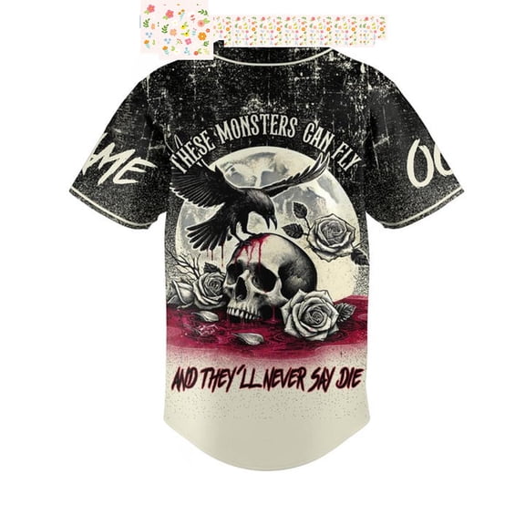 Shinedown These Monster Can Fly And They ll Never Say Die Personalized Baseball Jersey