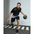 thumbnail image 3 of BUYJYA 3Pack Men's Workout Set Gym Clothes Active Shorts Shirt Set for Running Basketball Football and Daily Life,Size S-3XL, 3 of 7