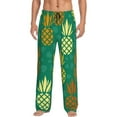 thumbnail image 2 of Picia Pineapples1 Mens Soft Woven Cotton Elastic Waistband Sleep Pajama Pant Lounge Sleep Pant With Pockets And Drawstring-Small, 2 of 9