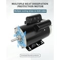 thumbnail image 5 of Electric Motor 5HP 3450 RPM General Purpose Single Phase Motor 208V-230V 5/8" Shaft Diameter Rolled Steel Shell 60 HZ ODP CW/CCW, 5 of 7