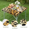 thumbnail image 4 of Gold and Black Of Leopard Print Square Fitted Tablecloth with Elastic Edge,Square Table Cover,Washable Elastic Table Cover for Home Kitchen Party Decor 36"x36", 4 of 6