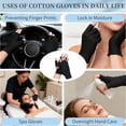 thumbnail image 7 of HXRH 12 Pairs Fingerless Cotton Gloves Washable and Reusable Moisturizing Gloves for Dry Hands Sleeping Eczema Gloves Fingerless Glove Soft and Comfortable(Black), 7 of 7