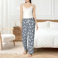 thumbnail image 5 of Uemuo Poodle Dog Pattern Women's Wide Leg Palazzo Lounge Pants with Pockets Light Weight Loose Comfy Casual Pajama Pants-Small, 5 of 9