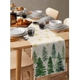 thumbnail image 6 of Rustic Christmas Tree Table Runner 72 Inches, Winter Watercolor Gold Snowflakes Bed Runner Dresser Scarves Tabletop for Indoor Outdoor Parties/Ceremony/Banquet, 14" x 72", 6 of 8