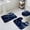 Blue, variant on Marble Navy Blue Bath Mat 3 Piece Bathroom Rug Set, Modern Golden Ombre Retro Fluid Art Non Slip Bath Rug Contour Mat and Toilet Lid Cover, Absorbent Shower Mats Soft Bath Rugs and Mats Sets