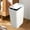 White, variant on Pisexur Bathroom Trash Can With Lid Small Garbage Can With Press Lid Plastic Wastebasket Flip Lid Trash With Popup Lid For Toilet Office Bedroom Living Room White,Free Size