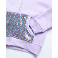 thumbnail image 6 of RBX Girls Pants Set - 2 Piece Sequin Active Graphic Fleece Hoodie Sweatshirt and Jogger Sweatpants, 6 of 7