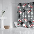 thumbnail image 2 of Gray Christmas Snowman Pattern Shower Curtain 72"x72" ,Bathroom Decorative Shower Curtains Set with 12 Hooks,Modern Waterproof Washable Shower Curtain, 2 of 6