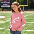 thumbnail image 5 of Pink Girls Long Sleeve Soccer Shirt Youth Heart Graphic Tee for Kids Casual Crewneck Relaxed Fit Top,Size 3-4 T, 5 of 6