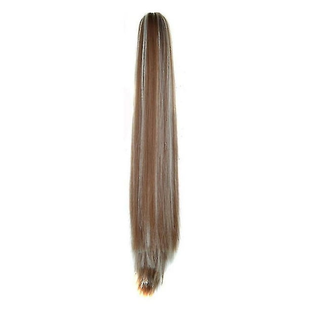 24 Ponytail Extension Long Straight Ponytail Clip Claw Hair Extension Natural--12h