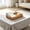 Multicolor, variant on yuHome Plastic Woven Serving Tray with Wooden Handles | Decorative Rattan Style Tray for Coffee Table Kitchen Home Decor | Rectangle Storage Basket 13.77 X 9.84 X 2.16 Inch