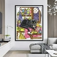 thumbnail image 4 of AMLESO Broderie Motif Black Cat Imprimé Point de Croix 14CT 22 x 30cm, 4 of 8
