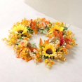 thumbnail image 4 of Corona de calabaza y girasol de otoño de 16 pulgadas, Compatible con puerta delantera, pared, ventana, fiesta de boda, casa de campo, gracias, 4 of 5