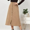 thumbnail image 4 of Homenesgenics Skirt for Women Denim Women's Fashion Mid Long Leopard Sexy Print High Waist A-Line Skirt Skirt Beige XL, 4 of 6