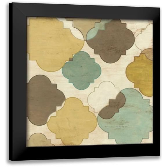 Vess, June Erica 12x12 Black Modern Framed Museum Art Print Titled - Quatrefoil Overlay IV