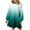 Green, variant on Annhoo Sweatshirt Dresses Women Fall Fashion Gradient Colour Crewneck Mini Dress Long Sleeve Pleated Dress