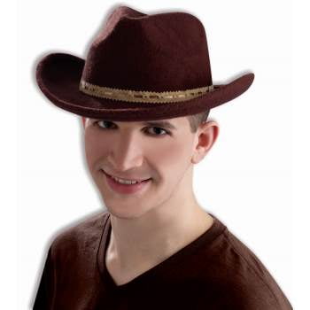 DELUXE COWBOY HAT-BROWN