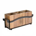 thumbnail image 1 of Organizador de Utensilios de Cocina de Madera con 3 Compartimentos, Organizador de Cucharas de Madera para Escritorio., 1 of 1