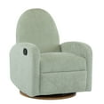 thumbnail image 2 of GDF Studio Contemporary 360° Swivel and Glider Recliner with Wooden Base, Light Green, 2 of 11
