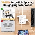 thumbnail image 6 of 15-in-1 Surge Protector Power Strip with 8 AC Outlets, 4 USB & 3 Type-C Ports, Flat Plug Space-Saving Extension Cord for Home Office Kitchen, 6 of 7