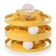 thumbnail image 2 of Methold Juguetes de tocadiscos de plástico para mascotas con bolas móviles, inteligencia de animales pequeños, entrenador de 3 niveles, ejercitador Juguetes para gatos Amarillo Methold PT003591-01, 2 of 6