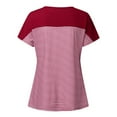 thumbnail image 4 of LNGOOR Chemises de Maternité pour Femmes Grossesse Tunique Décontractée d'Allaitement Blouse Haut Col Rond Rayé Manches Courtes Blouse d'Allaitement, 4 of 7