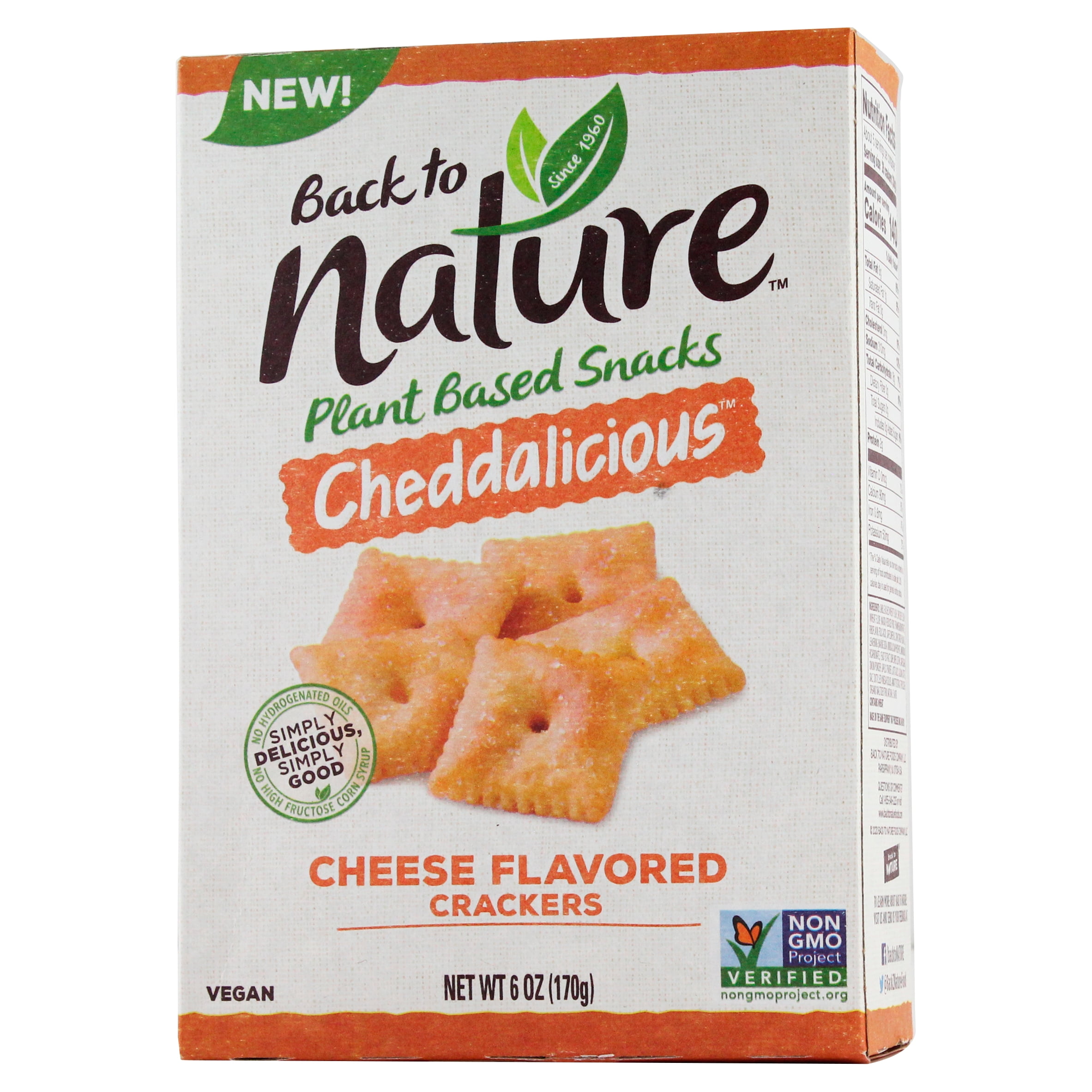Back to Nature Cheddalicious Cheese Flavored Crackers, 6 oz Walmart