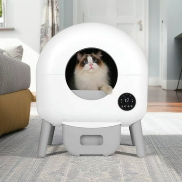 Pefilos 100L Self Cleaning Cat Litter Box for Multiple Cats, Smart Cat Litter Cleaning Robot for Multi Cats, Support APP Control, White