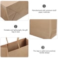 thumbnail image 4 of Kraft Paper Bag Takeaway Handy Gift Shopping Bags Bulk Brown with Handles 12 Pcs, 4 of 6