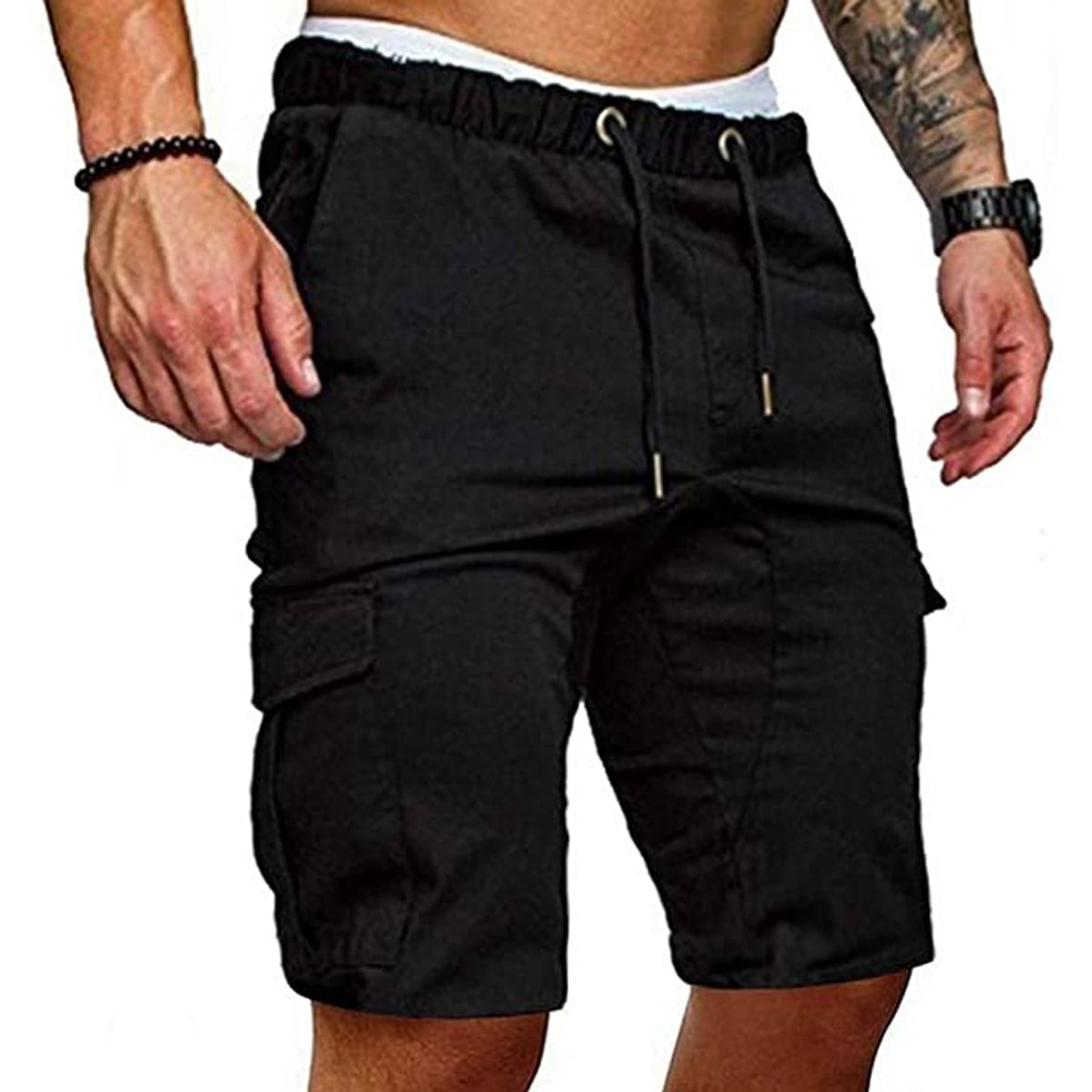 navy blue cargo work shorts
