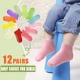 thumbnail image 2 of Toddler Girl Socks 12 Pairs, Non Slip Ankle Toddler Socks for 1-7 Years Baby Girls Kids, 2 of 7
