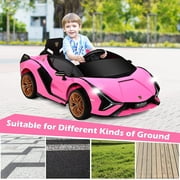 Olakids 12 V Licensed Lamborghini Sian Powered Ride-On Toy with Remote Control and MP3 Player