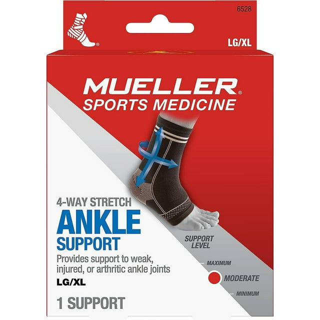 Mueller Sport Soutien de Cheville 4 Directions, Grand/très Grand