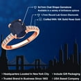 thumbnail image 2 of Gem Stone King 10K Rose Gold Blue Sapphire and Lab Grown Diamond Engagement Ring for Women | 2.40 Cttw | Oval 9X7MM | Gemstone September Birthstone | Size 6, 2 of 6