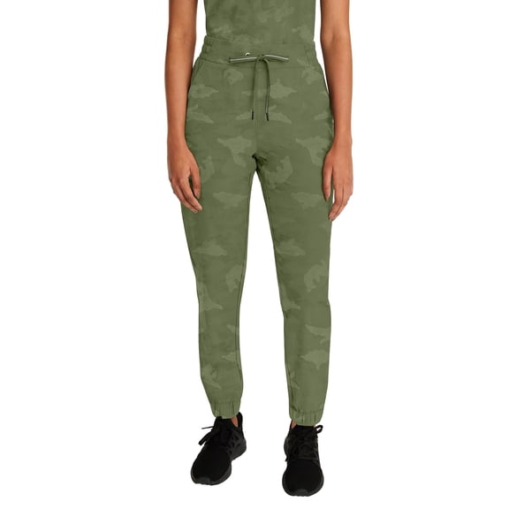 Healing Hands Purple Label Camo Scrubs for Women Jogger Pant 5 Pockets Olive S